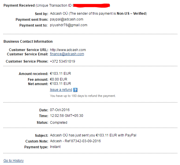 adcash payment proof