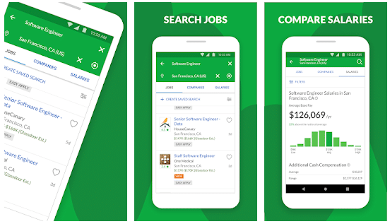 glassdoor job search app