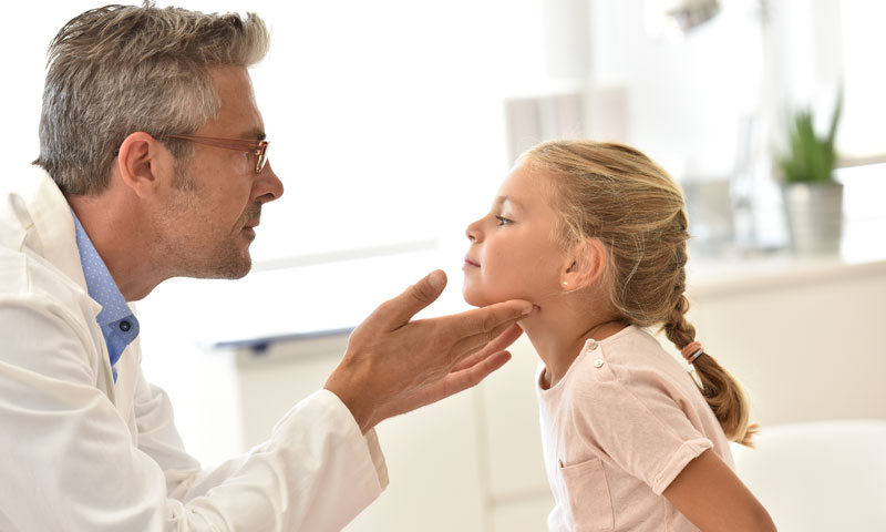 Are there any specific symptoms of thyroid problems in children?
