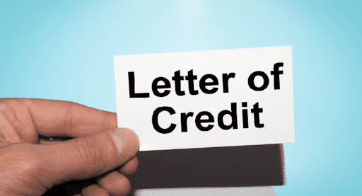 How can a letter of credit be used in exports?